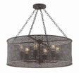 Crystorama Jasmine 6 Light Forged Bronze Chandelier