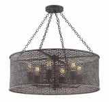 Crystorama Jasmine 6 Light Forged Bronze Chandelier