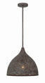 Crystorama Jasmine 1 Light Forged Bronze Pendant