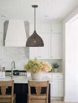 Crystorama Jasmine 1 Light Forged Bronze Pendant