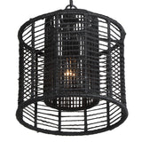 Crystorama Jayna 1 Light Matte Black Mini Pendant