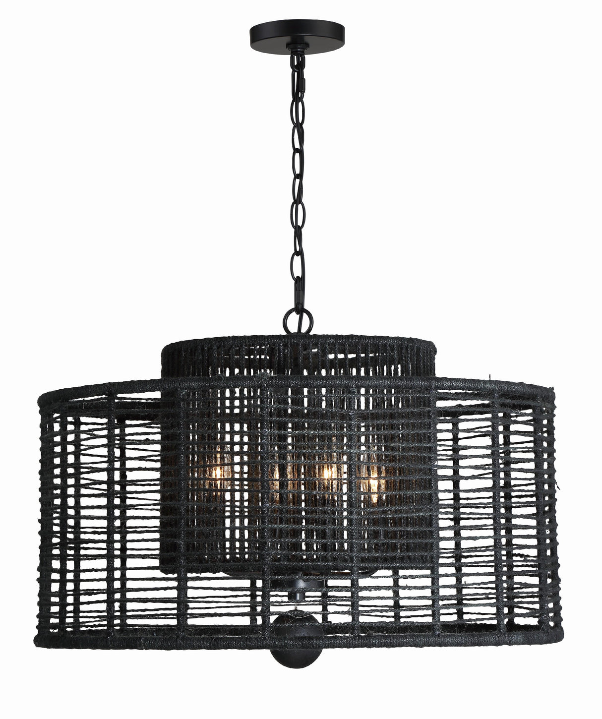 Crystorama Jayna 4 Light Matte Black Chandelier