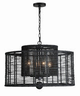 Crystorama Jayna 4 Light Matte Black Chandelier