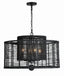 Crystorama Jayna 4 Light Matte Black Chandelier