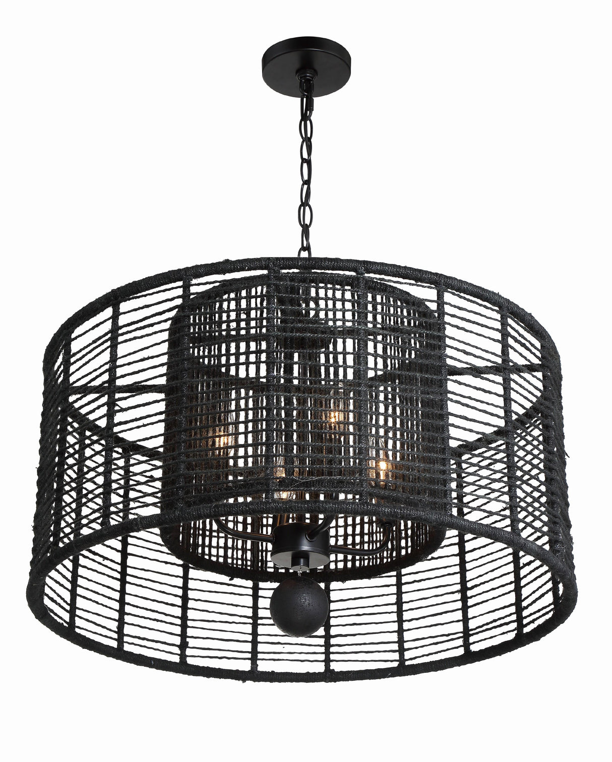 Crystorama Jayna 4 Light Matte Black Chandelier