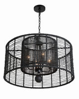 Crystorama Jayna 4 Light Matte Black Chandelier