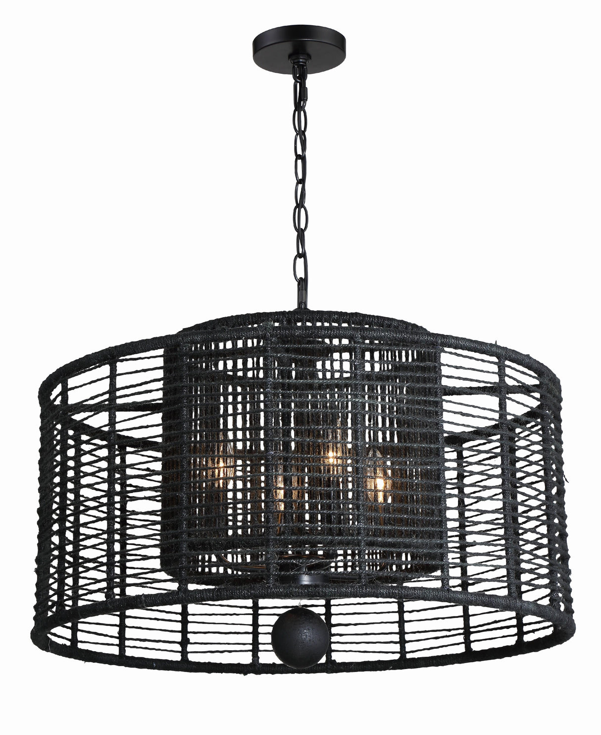 Crystorama Jayna 4 Light Matte Black Chandelier