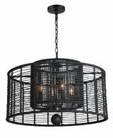 Crystorama Jayna 4 Light Matte Black Chandelier