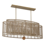 Crystorama Jayna 5 Light Burnished Silver Linear Oval Chandelier