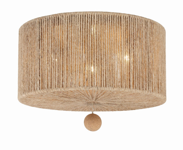 Crystorama Jessa 3 Light Burnished Silver Flush Mount