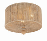 Crystorama Jessa 3 Light Burnished Silver Flush Mount
