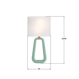 Crystorama Jori 2 Light Aged Brass + Green Sconce