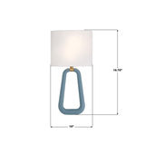 Crystorama Jori 2 Light Aged Brass + Blue Sconce