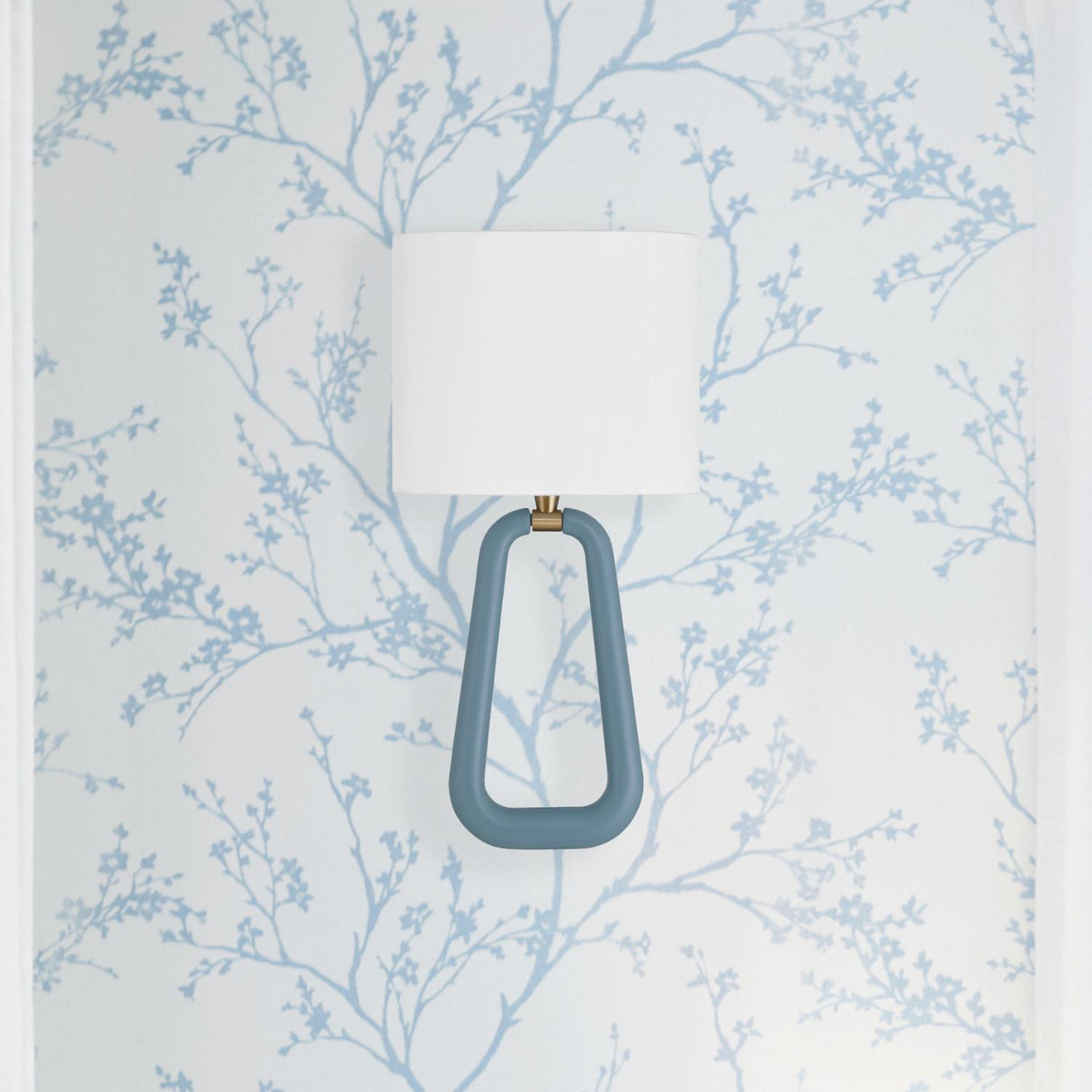 Crystorama Jori 2 Light Aged Brass + Blue Sconce