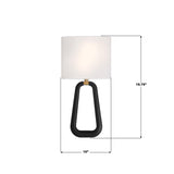 Crystorama Jori 2 Light Aged Brass + Matte Black Sconce