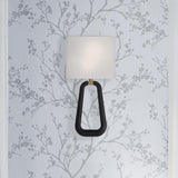 Crystorama Jori 2 Light Aged Brass + Matte Black Sconce