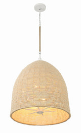 Crystorama Jasper 6 Light Matte White Pendant