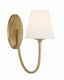 Crystorama Juno 1 Light Vibrant Gold Sconce