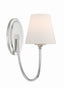 Crystorama Juno 1 Light Polished Nickel Sconce