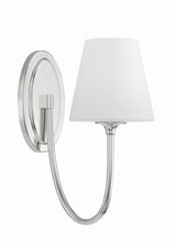 Crystorama Juno 1 Light Polished Nickel Sconce