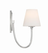 Crystorama Juno 1 Light Polished Nickel Sconce