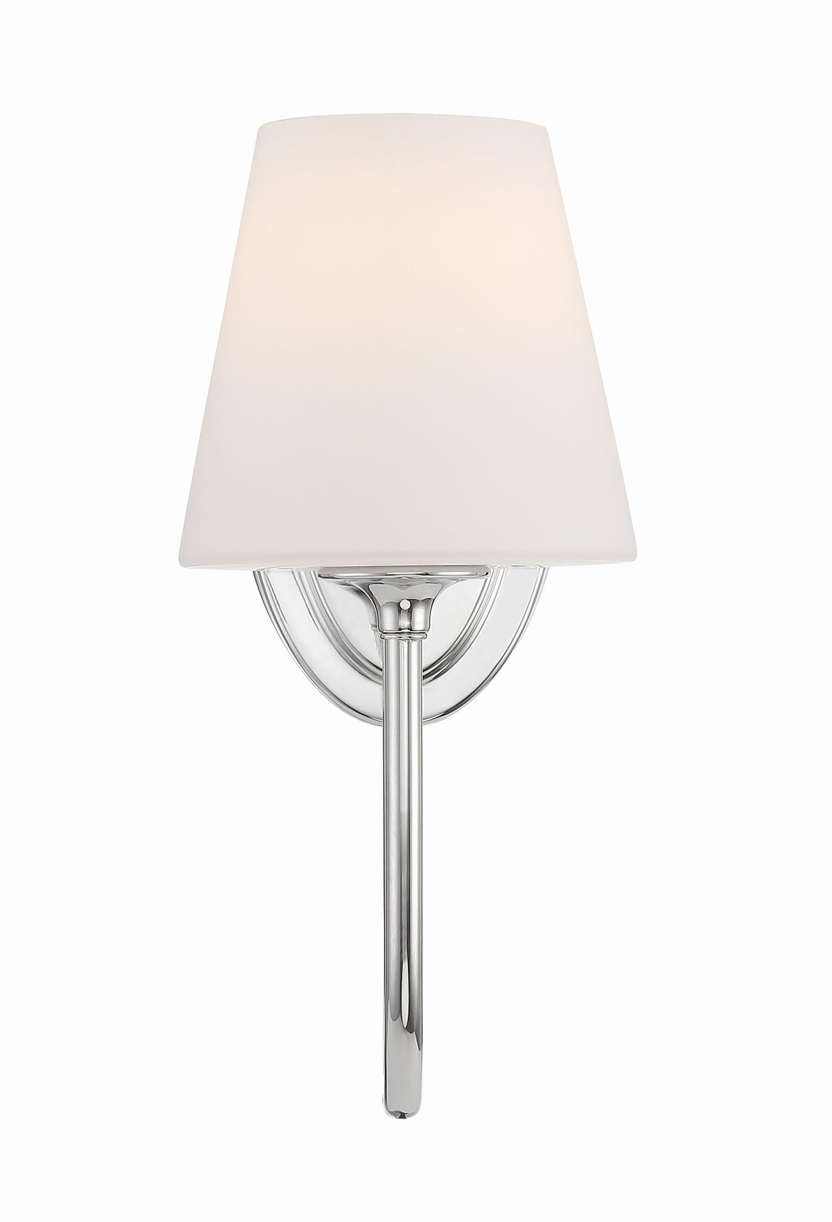 Crystorama Juno 1 Light Polished Nickel Sconce