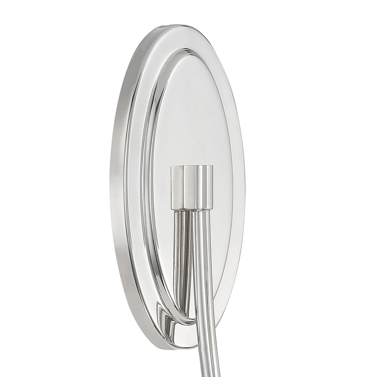 Crystorama Juno 1 Light Polished Nickel Sconce