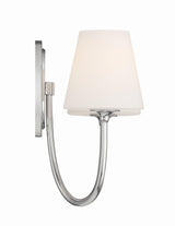Crystorama Juno 2 Light Polished Nickel Sconce