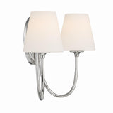Crystorama Juno 2 Light Polished Nickel Sconce