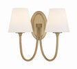 Crystorama Juno 2 Light Vibrant Gold Sconce