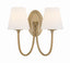 Crystorama Juno 2 Light Vibrant Gold Sconce