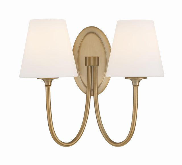 Crystorama Juno 2 Light Vibrant Gold Sconce