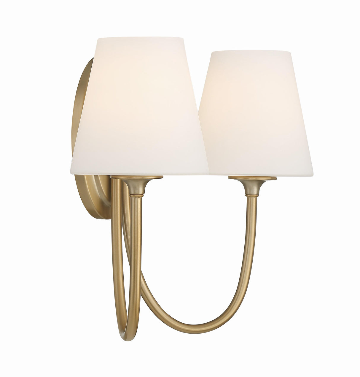 Crystorama Juno 2 Light Vibrant Gold Sconce