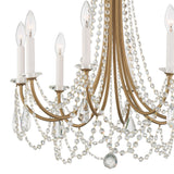 Crystorama Karrington 8 Light Aged Brass Chandelier