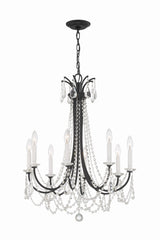 Crystorama Karrington 8 Light Matte Black Chandelier