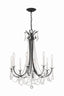 Crystorama Karrington 8 Light Matte Black Chandelier