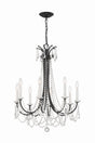 Crystorama Karrington 8 Light Matte Black Chandelier