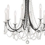 Crystorama Karrington 8 Light Matte Black Chandelier