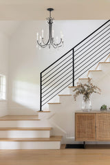 Crystorama Karrington 8 Light Matte Black Chandelier