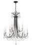 Crystorama Karrington 12 Light Matte Black Chandelier