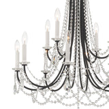 Crystorama Karrington 12 Light Matte Black Chandelier
