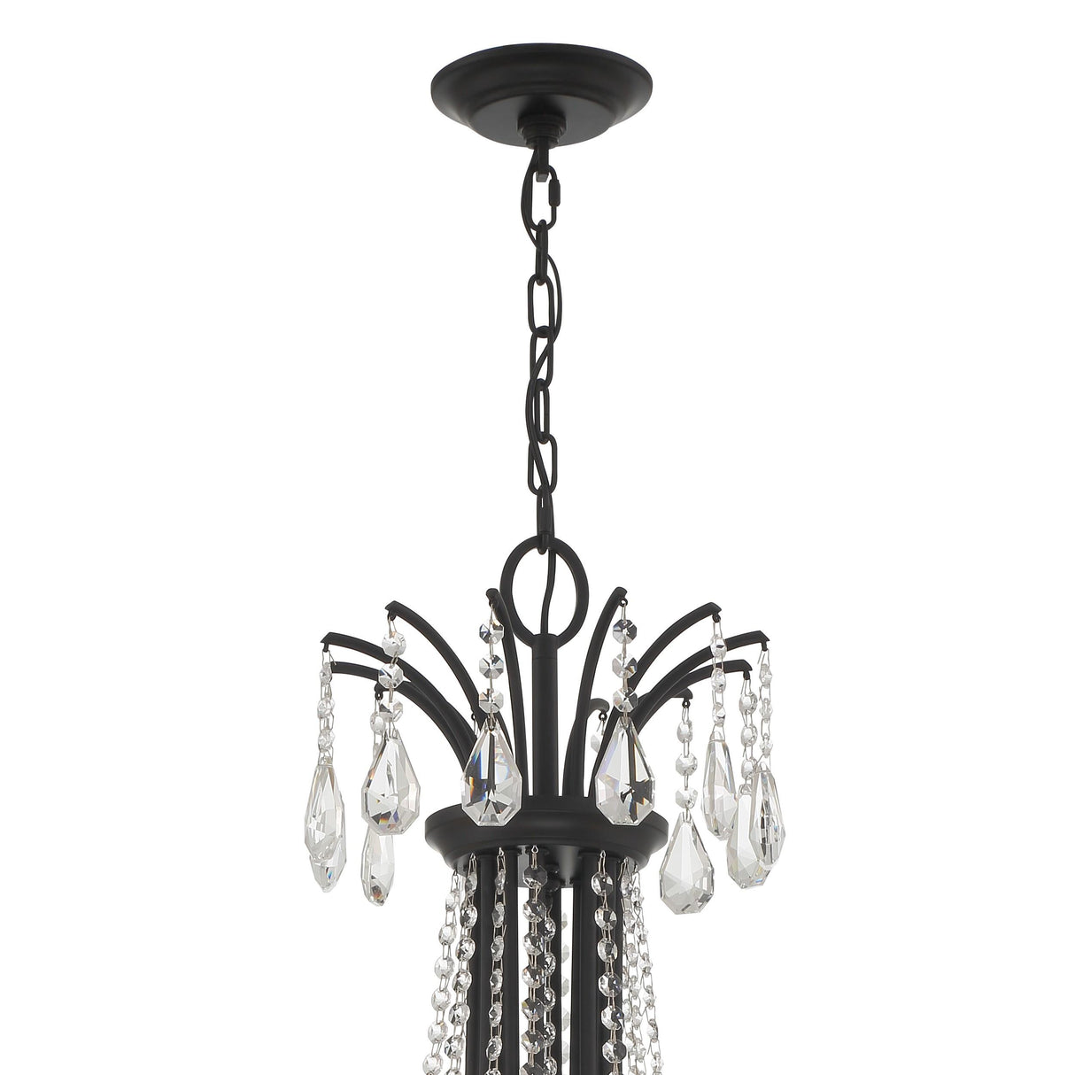 Crystorama Karrington 12 Light Matte Black Chandelier