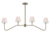 Crystorama Keenan 4 Light Vibrant Gold Linear Chandelier