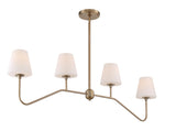 Crystorama Keenan 4 Light Vibrant Gold Linear Chandelier
