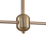 Crystorama Keenan 4 Light Vibrant Gold Linear Chandelier