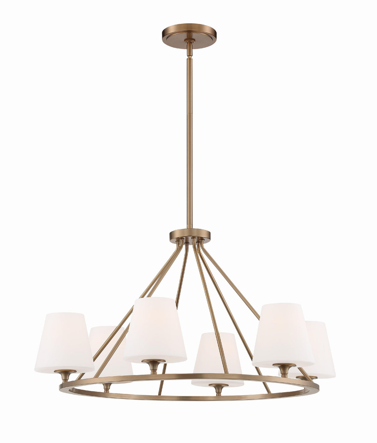 Crystorama Keenan 6 Light Vibrant Gold Chandelier