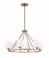 Crystorama Keenan 6 Light Vibrant Gold Chandelier
