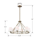 Crystorama Keenan 6 Light Vibrant Gold Chandelier