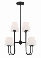 Crystorama Keenan 8 Light Black Forged Chandelier