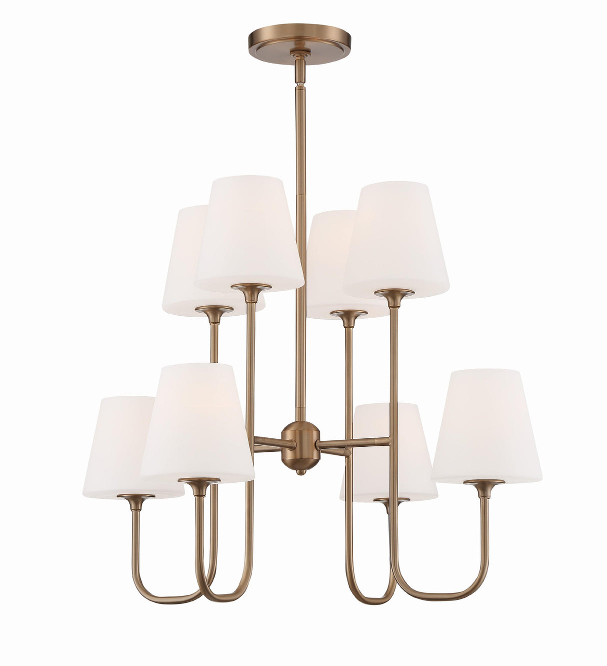 Crystorama Keenan 8 Light Vibrant Gold Chandelier